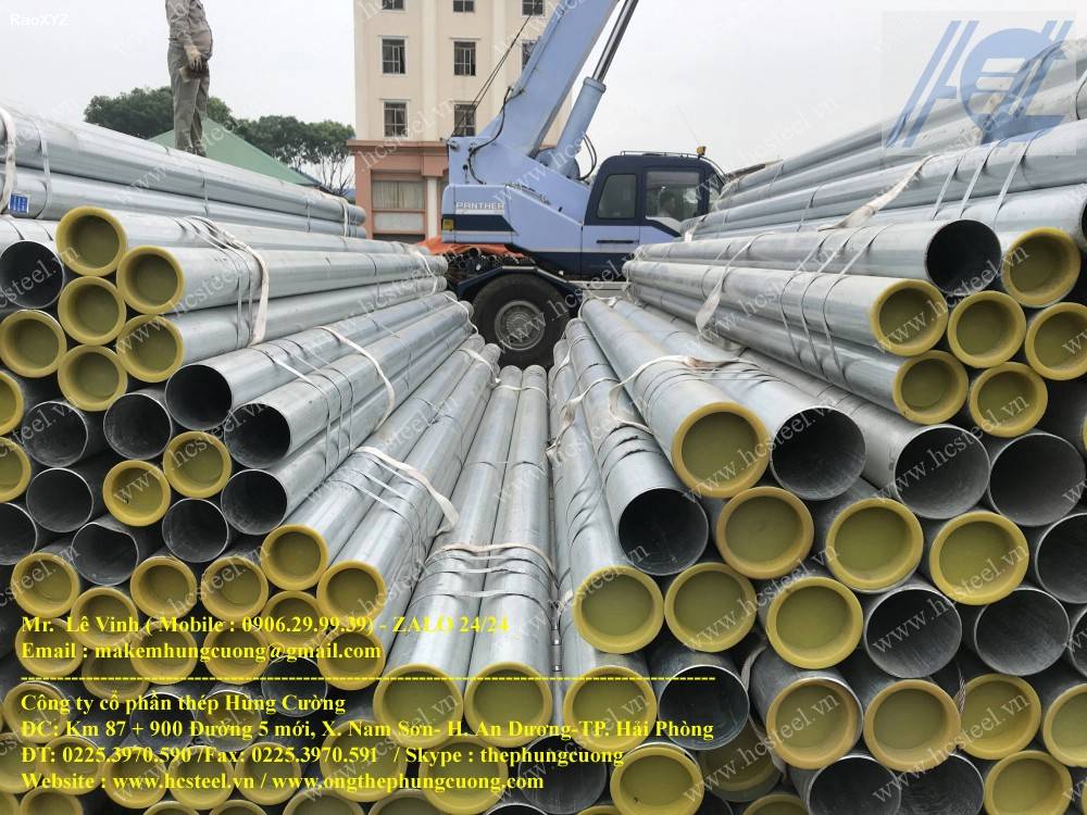 hà nội ống thép mạ kẽm nhập khẩu 219 x 3.96mm x 6m , ống kẽm nhúng nóng 219 x 4.78mm x 6m - nhập khẩu