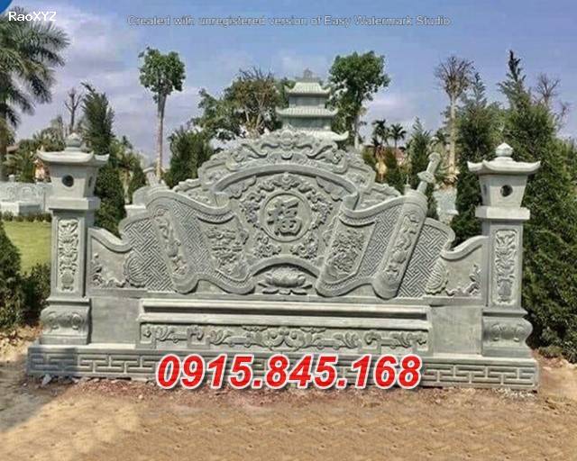 55 Mẫu cuốn thư đá lăng mộ đẹp – bình phong