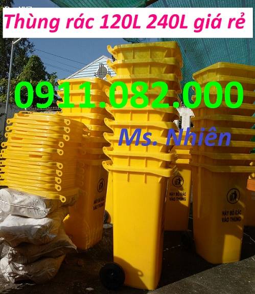 Nơi cung cấp thùng rác y tế, thùng rác ngoài trời 3 ngăn, thùng rác 120L 240L giá rẻ- lh 091108200