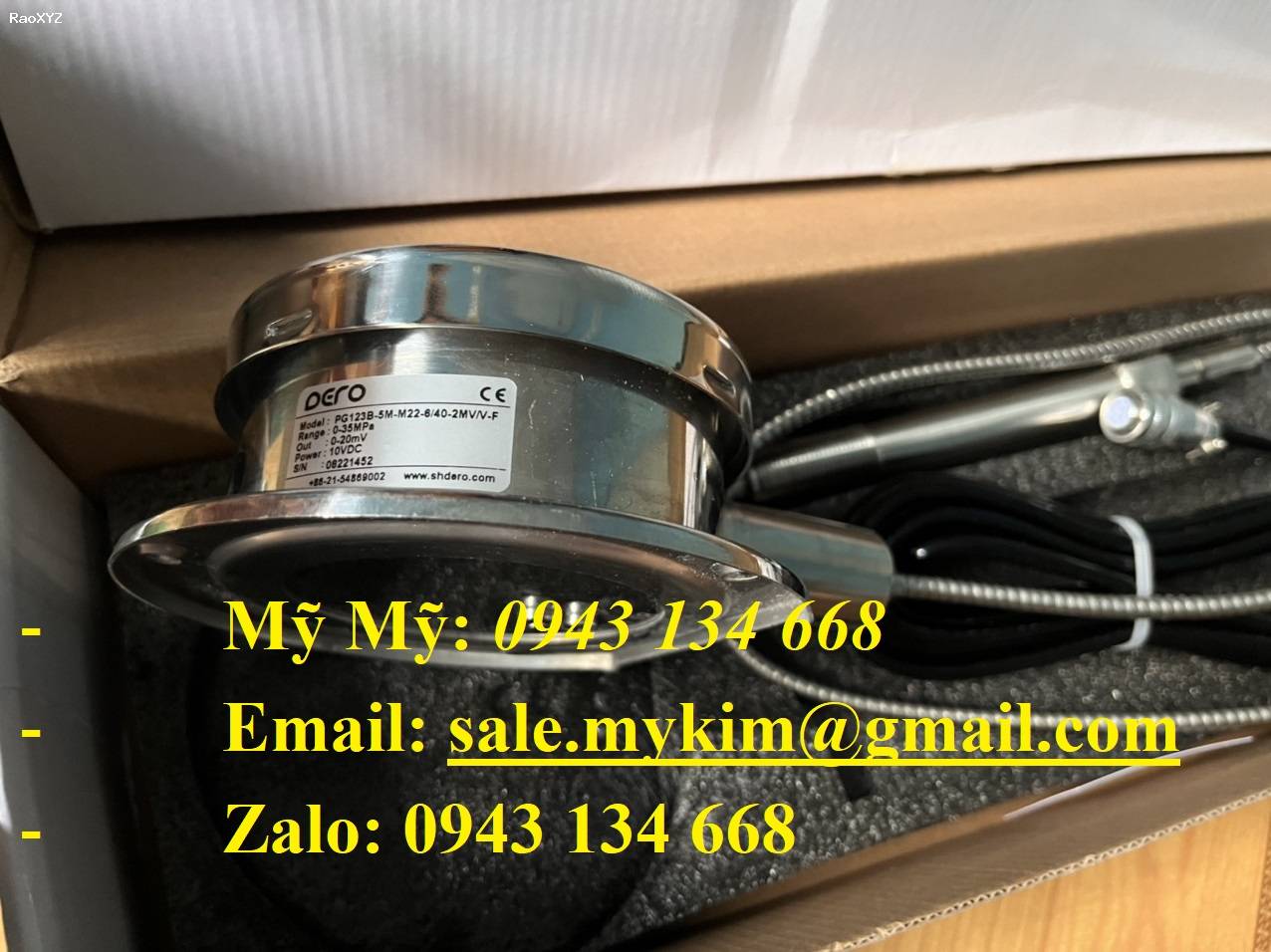 Đồng hồ áp suất Dero PG123B-5M-M22-6/40-2MV/V-F