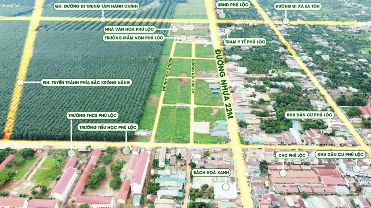 Chính chủ cần bán đất nền sổ đỏ, ngay chợ Phú Lộc - huyện Krong Năng -Đăk lắc!
