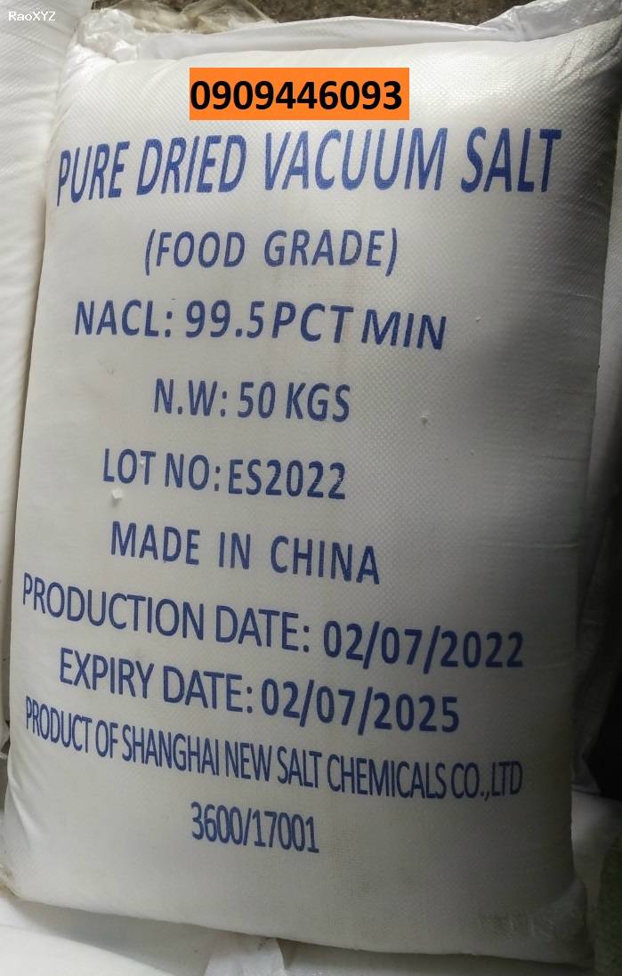 Muối tinh khiết Thái Lan - NaCl - Refined Salt - Muối tinh khiết Trung Quốc - Bao lớn 50kg