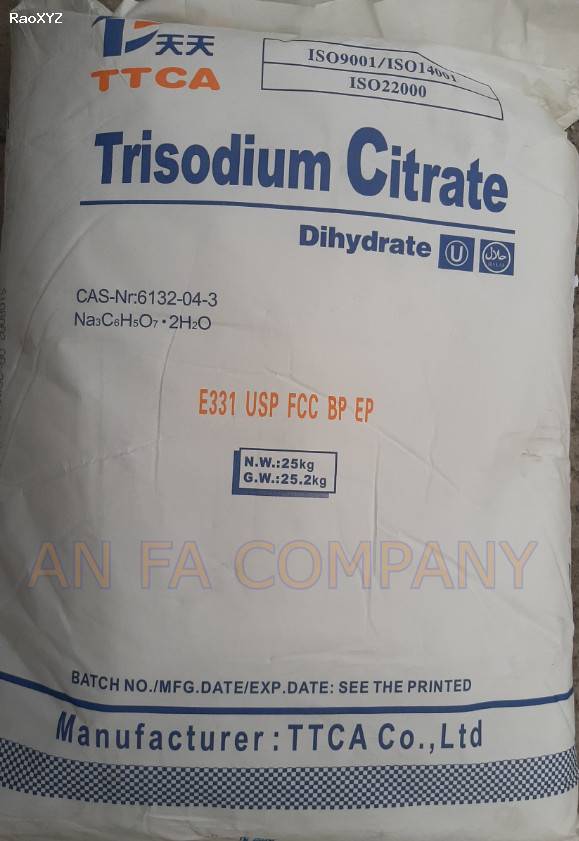 Phụ gia điều vị thực phẩm: Trisodium Citrate (Sodium Citrate) - E331