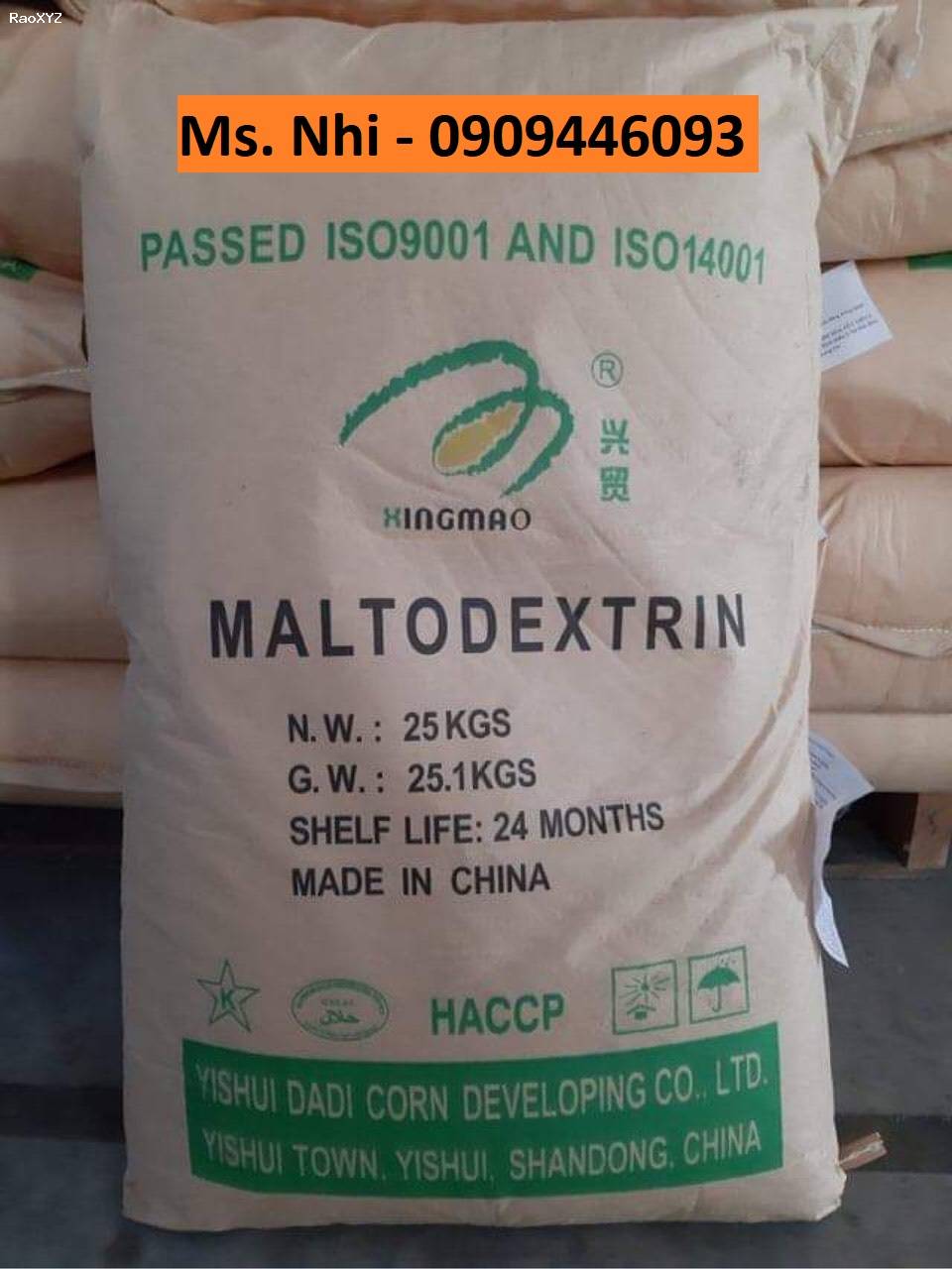 Chất tạo ngọt: đường Maltodextrin
