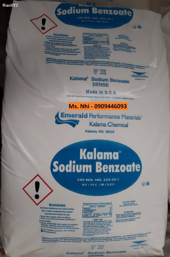 Sodium Benzoate - Natri Benzoat - E211 - Chất bảo quản chống mốc thực phẩm