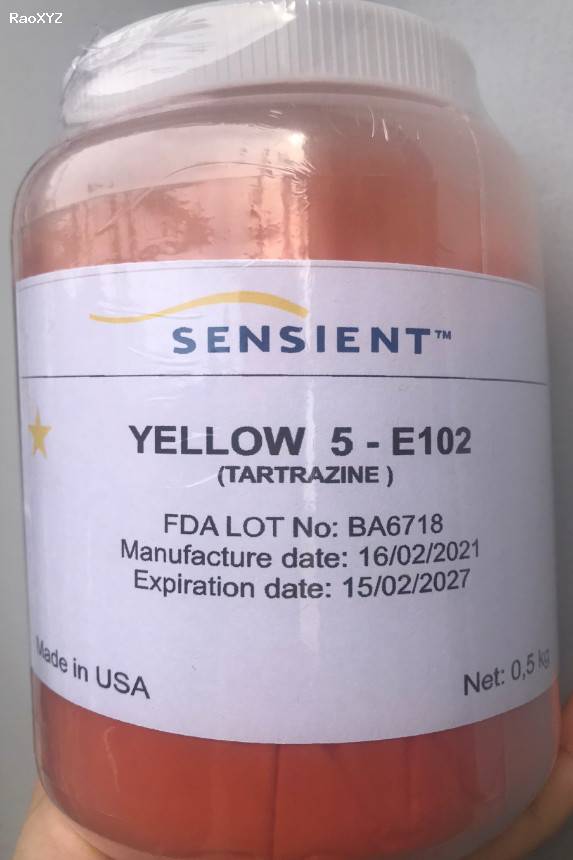 Màu vàng chanh Tartrazine Yellow 5 Mỹ - E102 Màu thực phẩm cao cấp