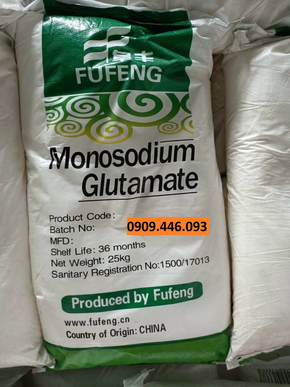 Bột ngọt Trung Quốc - Monosodium Glutamate (MSG) Fufeng China bao lớn 25kg