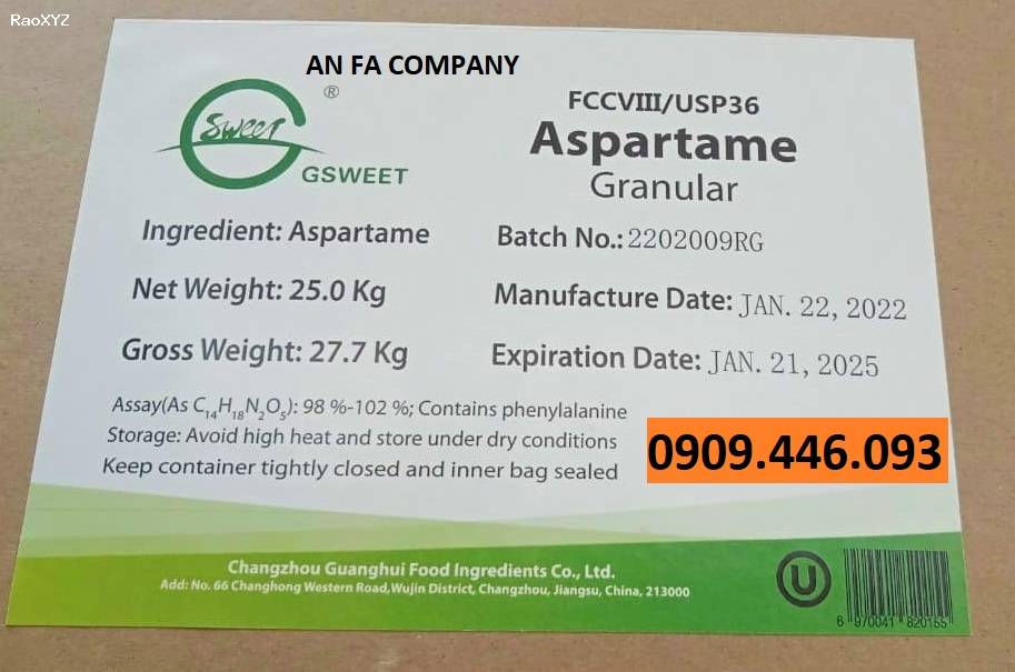 Aspartame (E951) - Chất tạo ngọt thực phẩm, đường hóa học cao cấp