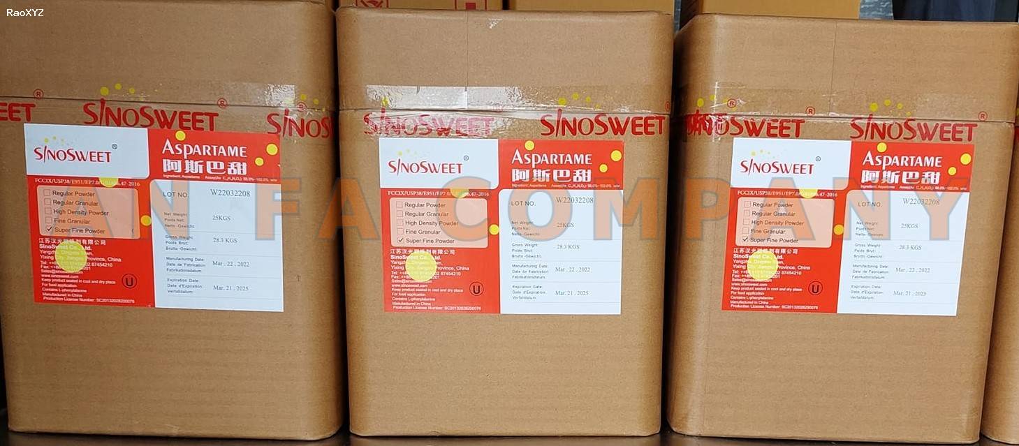 Chất tạo ngọt Aspartame (E951) SinoSweet China - Phụ gia tạo ngọt tổng hợp, đường thay thế