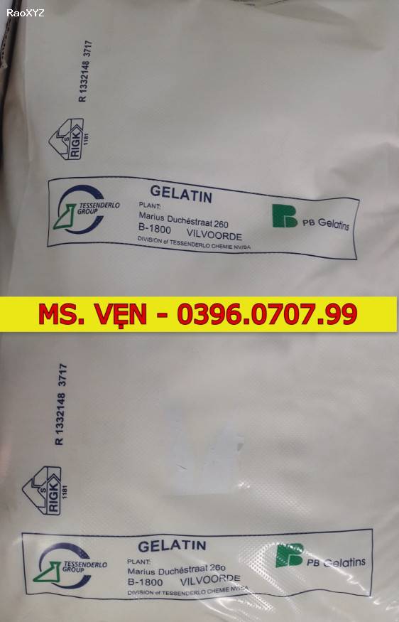 Gelatin E441 - Nguyên liệu tạo đông kẹo dẻo, chè khúc bạch Bỉ, Pháp bao 25kg