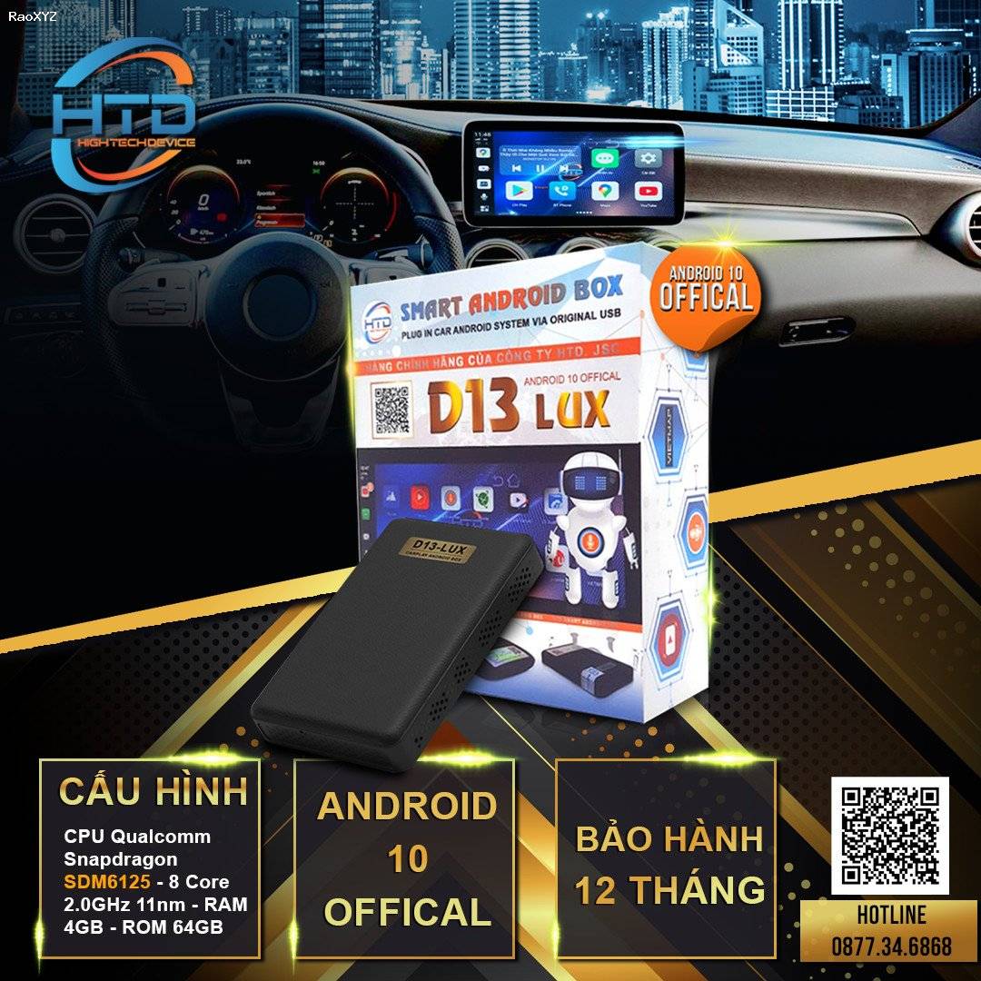 android box cho ô tô D13 Lux HTD