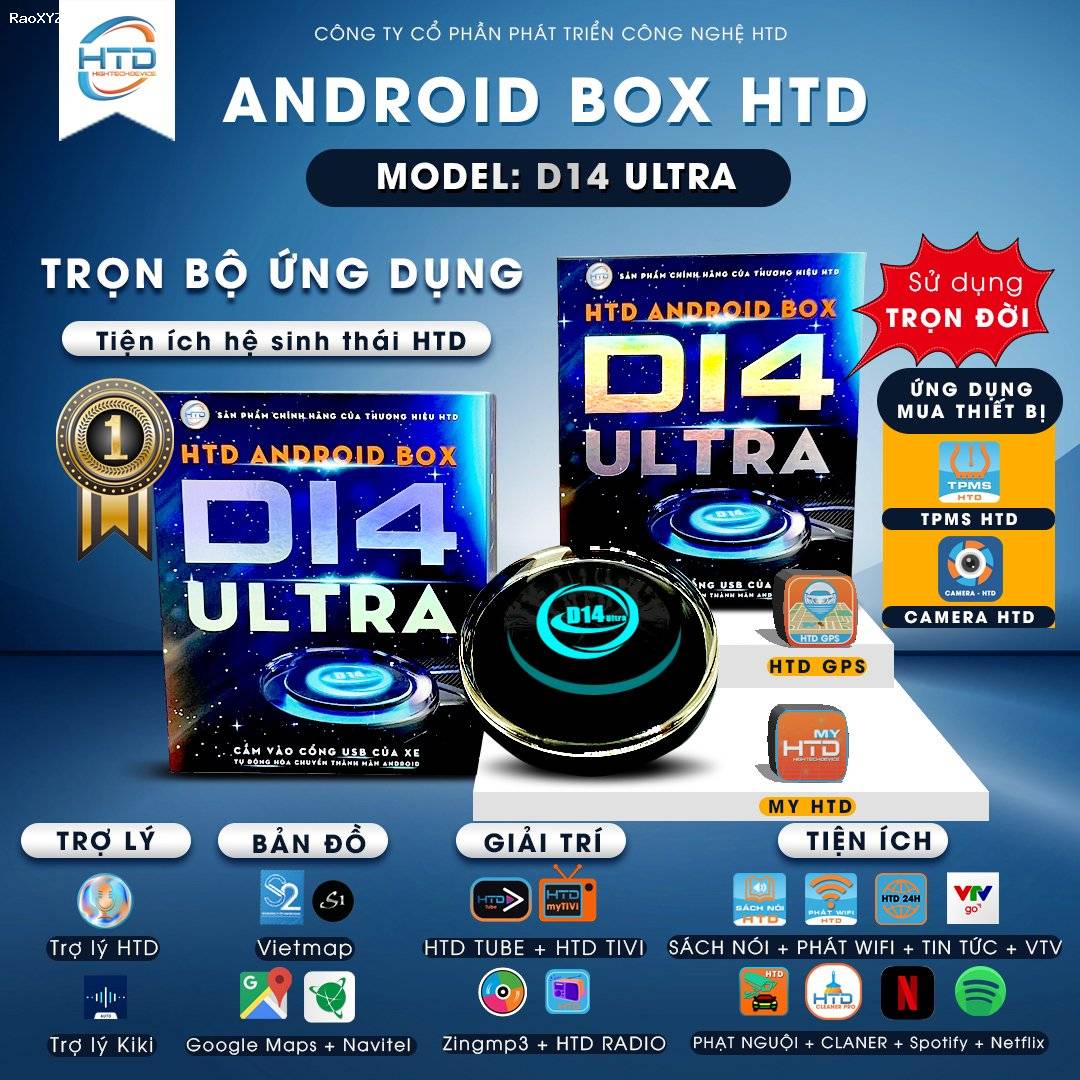 android box cho ô tô D14 Ultra HTD