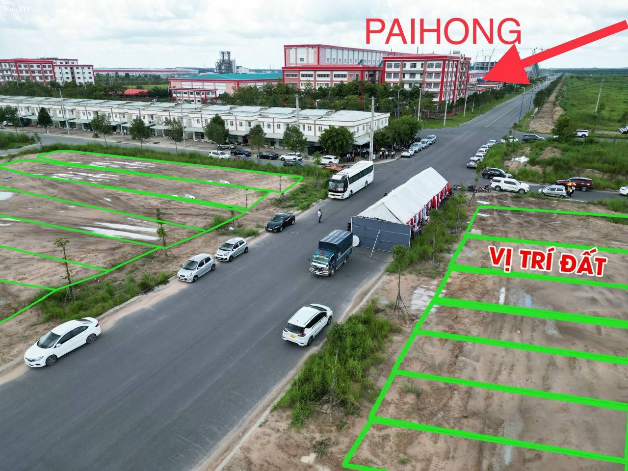 Đất nền đối diện côngty Paihong đang hoạt động giá 9,2tr/m2