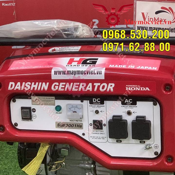 [Thanh Lý]-Máy phát điện Nhật Bản Daishin SGB3001HA (Honda)