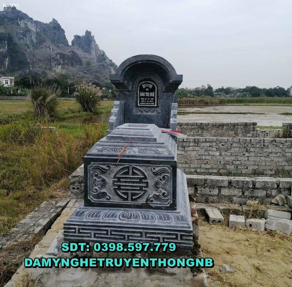 mộ đá 2 mái,mộ đá tam sơn đá xanh rêu cao cấp nhất trên toàn quốc