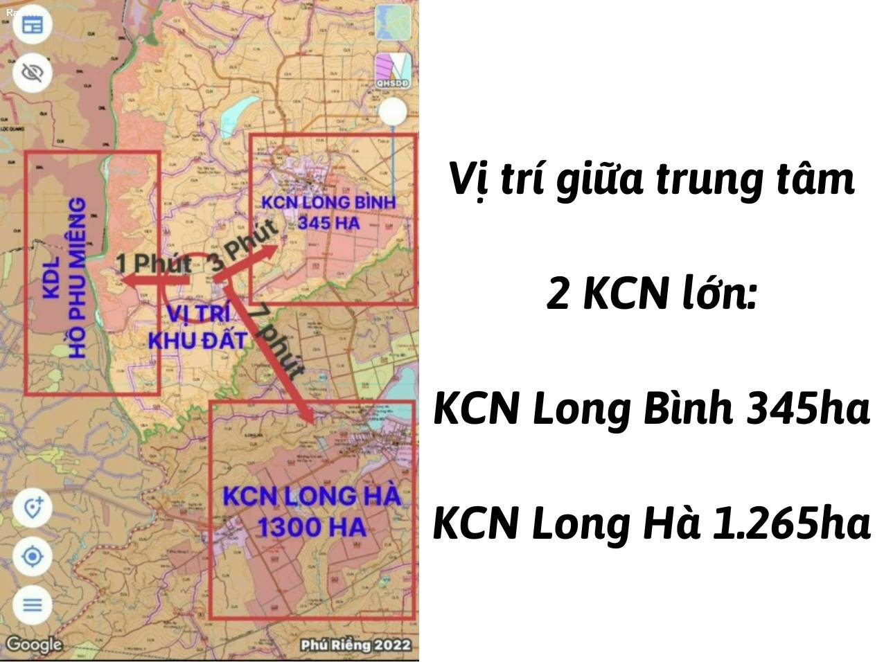 Đất giữa trung tâm KCN Long Bình và KCN Long Hà giá 299triệu có thổ cư