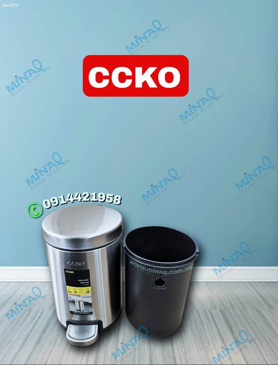 Thùng rác CCKO thiết kế chân đạp sang trọng
