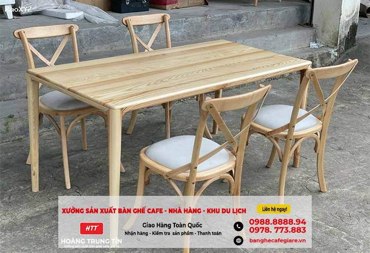 (Tây Ninh) Bàn ghế gỗ giá rẻ chất lượng cho quán cafe
