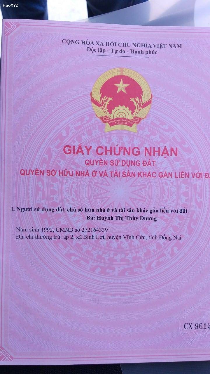 Chính Chủ Cần Bán Đất Huyện Tân Phú