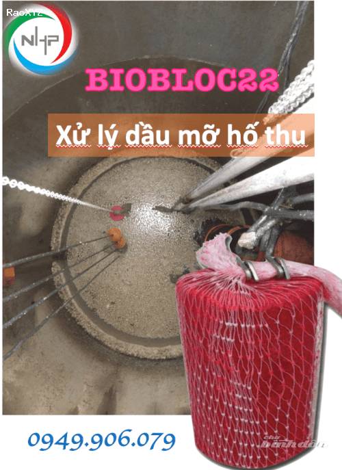Vi sinh Xử lý tắc nghẽn hố ga do dầu mỡ Biobloc22