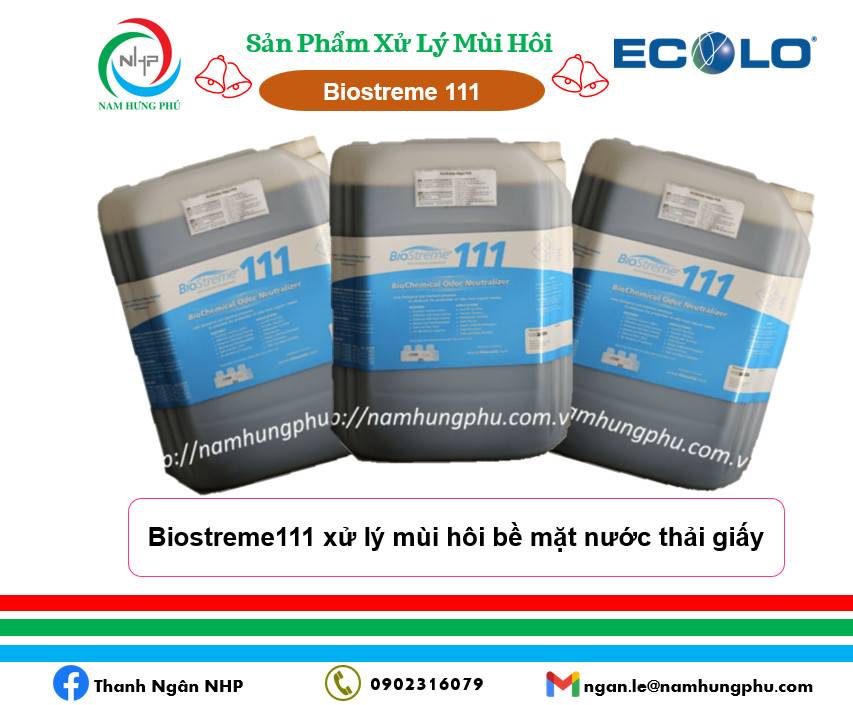 Biostreme111 xử lý mùi hôi nước thải giấy