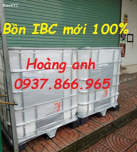 Bồn IBC tại Gia lâm – Long Biên, địa chỉ bán bồn 1000l, tank nhựa 1000l, bồn 1 khối, bồn cũ