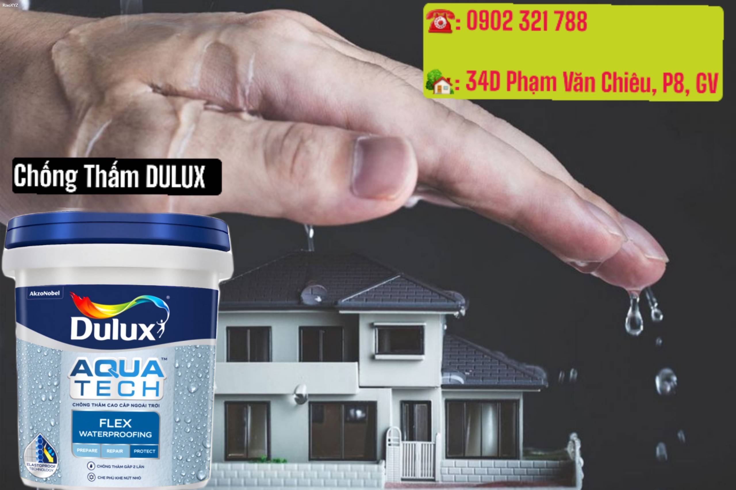 Sơn chống thấm siêu cao cấp của Dulux Aquatech Flex 6kg