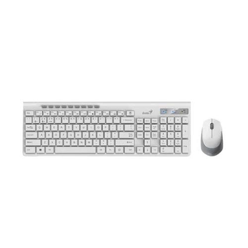 Bộ bàn phím chuột không dây Genius Bluetooth SlimStar 8230 màu trắng (31340015400)