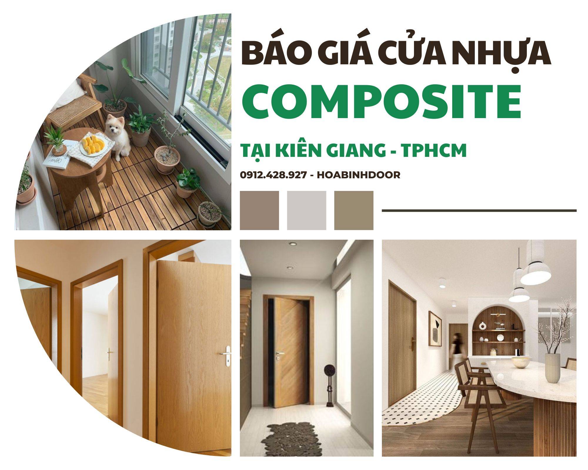 Cửa nhựa Composite tại Kiên Giang | Lắp đặt trọn gói