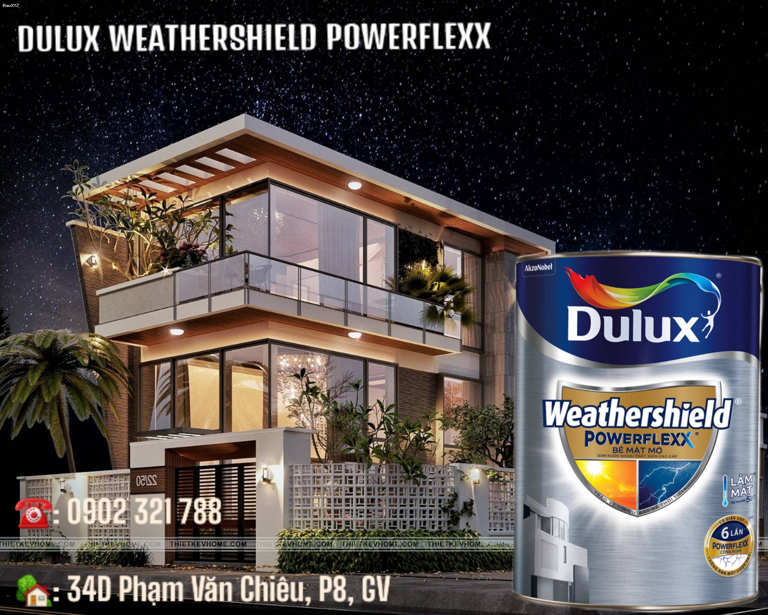 Sơn ngoại thất siêu cao cấp Dulux WS Powerflexx 5L