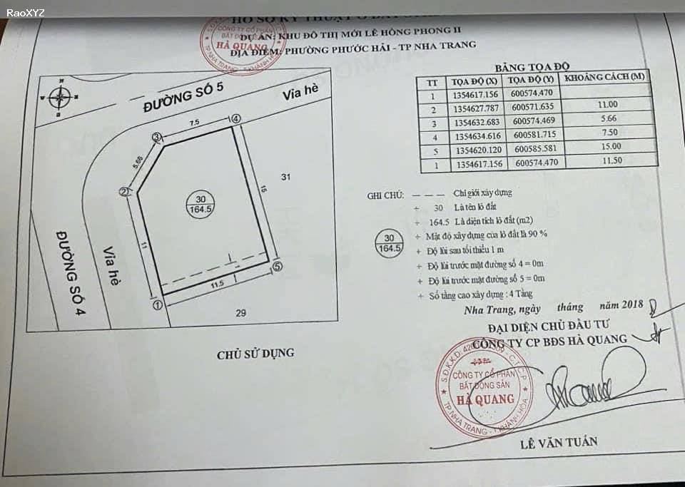 Lô góc vip đẹp đường số 4 Thích Quảng Đức kđt Hà Quang 2, Nha Trang
giá chỉ 100 tr/m2