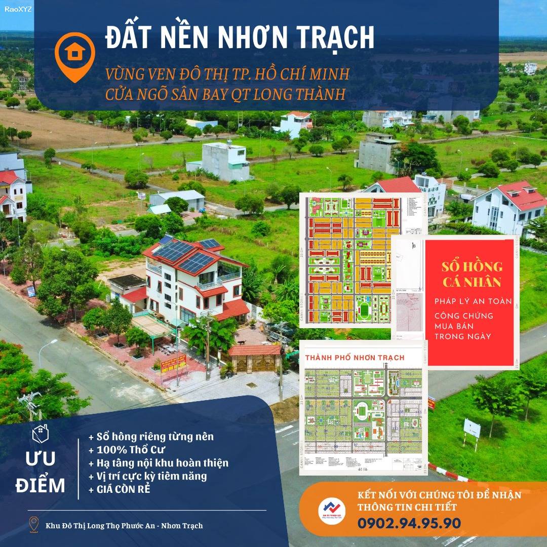 Đất nền vùng ven TPHCM - Cửa ngõ sân bay Quốc Tế Long Thành