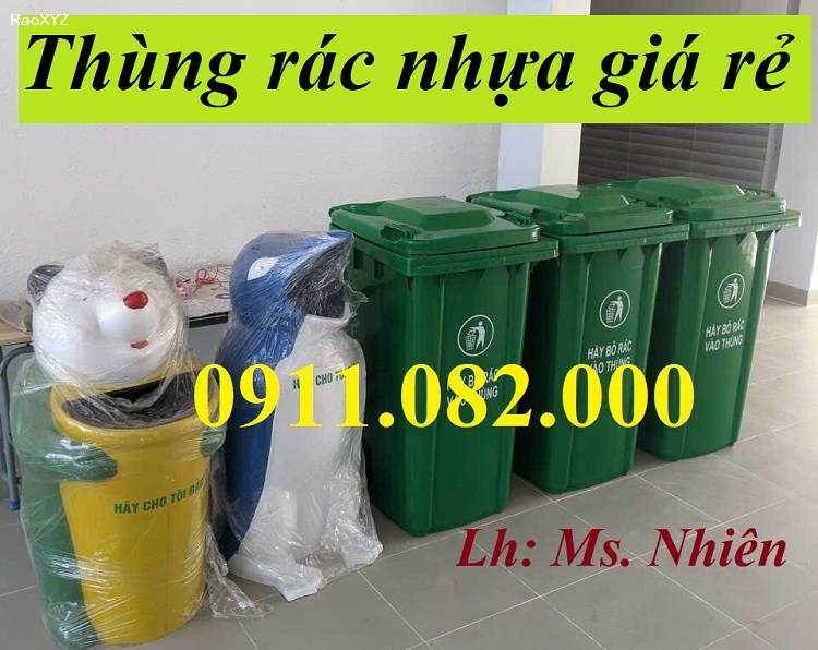 Giá sỉ thùng rác 120l 240l 660l giá thấp- thùng rác nhựa giá rẻ- lh 0911082000