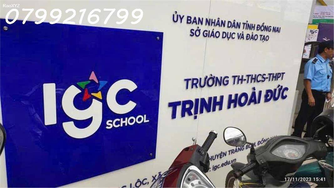 Chỉ hơn 400 triệu sở hữu 110m2 sổ riêng thổ cư 100% Bình Minh Trảng Bom Đồng Nai hỗ trợ ngân hàng 1 sẹc Ql1A. Cách trường cấp 1,2,3 Trịnh Hoài Đức 300m.