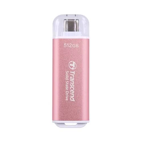 Ổ Cứng di Động SSD Transcend 512GB ESD300P, USB 3.2 Gen 2x1, Type-C, Pink (TS512GESD300P)