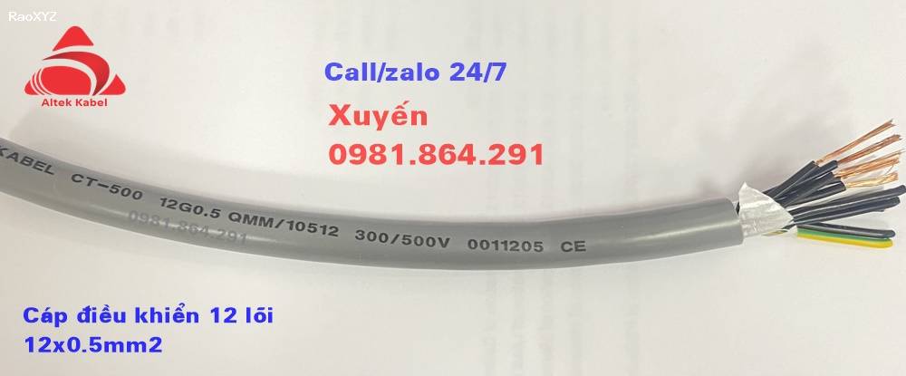 Chuyên cung cấp cáp điện điều khiển 12x0.5,12x0.75,12x1.0,12x1.5 Altek Kabel