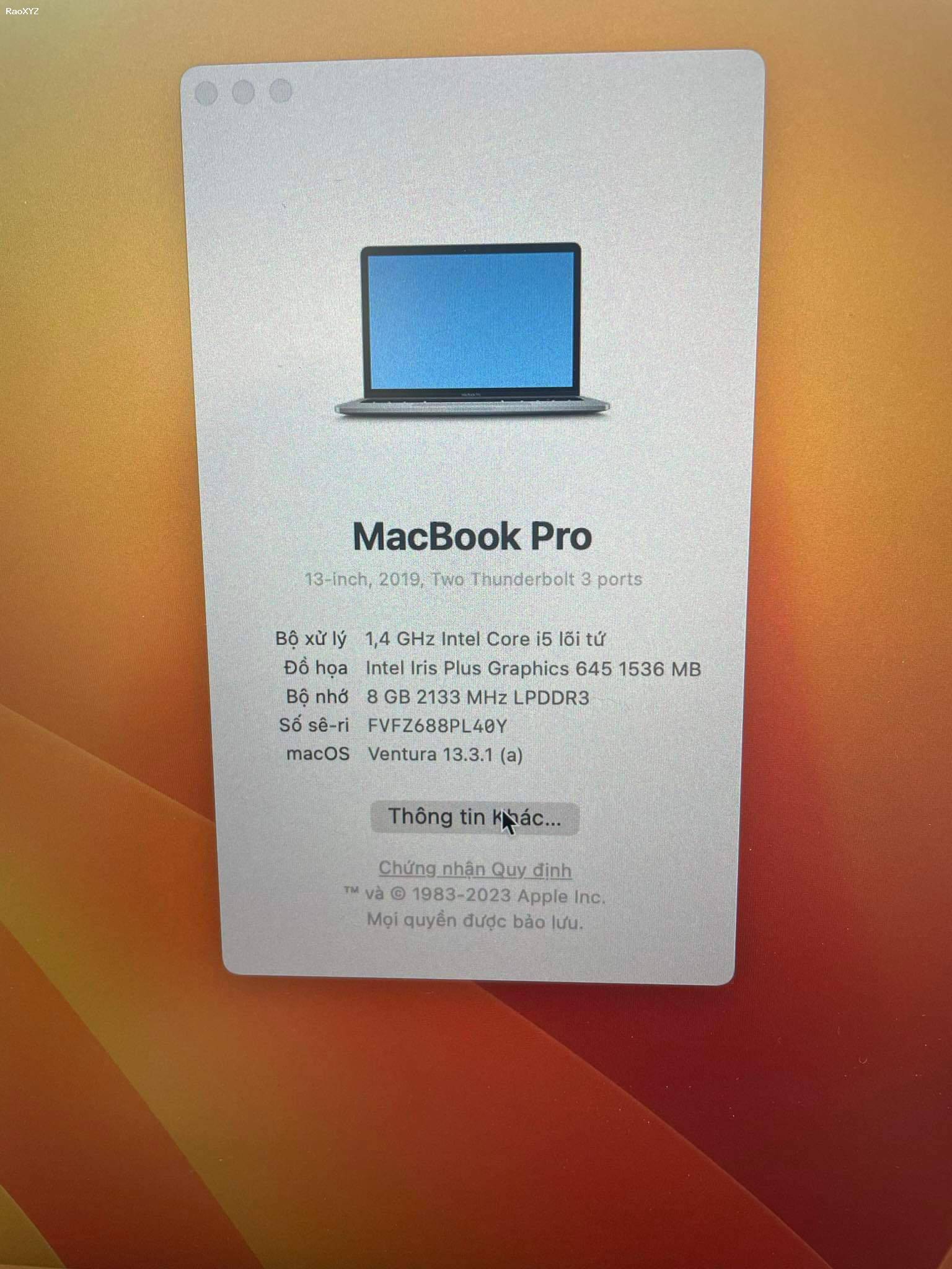 macbook pro 2019 13