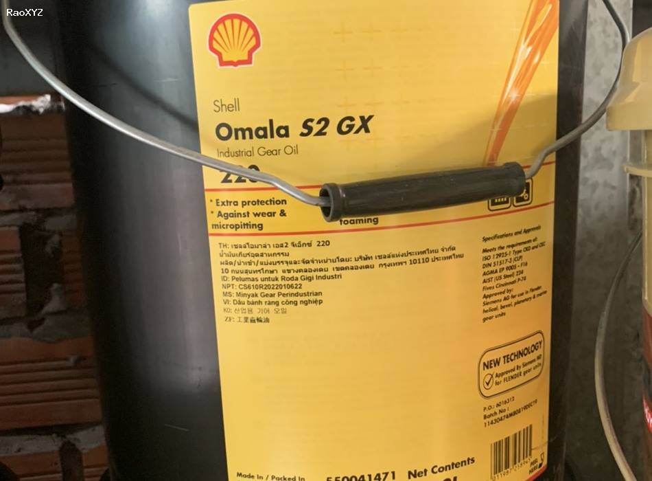 Dầu Nhớt Bánh Răng Shell Omala S2 GX 220 – Dầu Nhớt Shell Chính Hãng