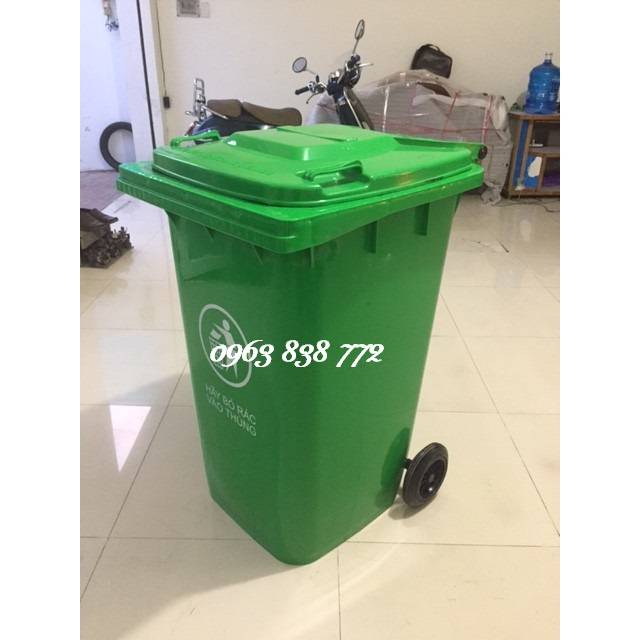 Thùng rác nhựa HDPE 240lit, thùng rác công cộng, thùng rác nhựa ngoài trời