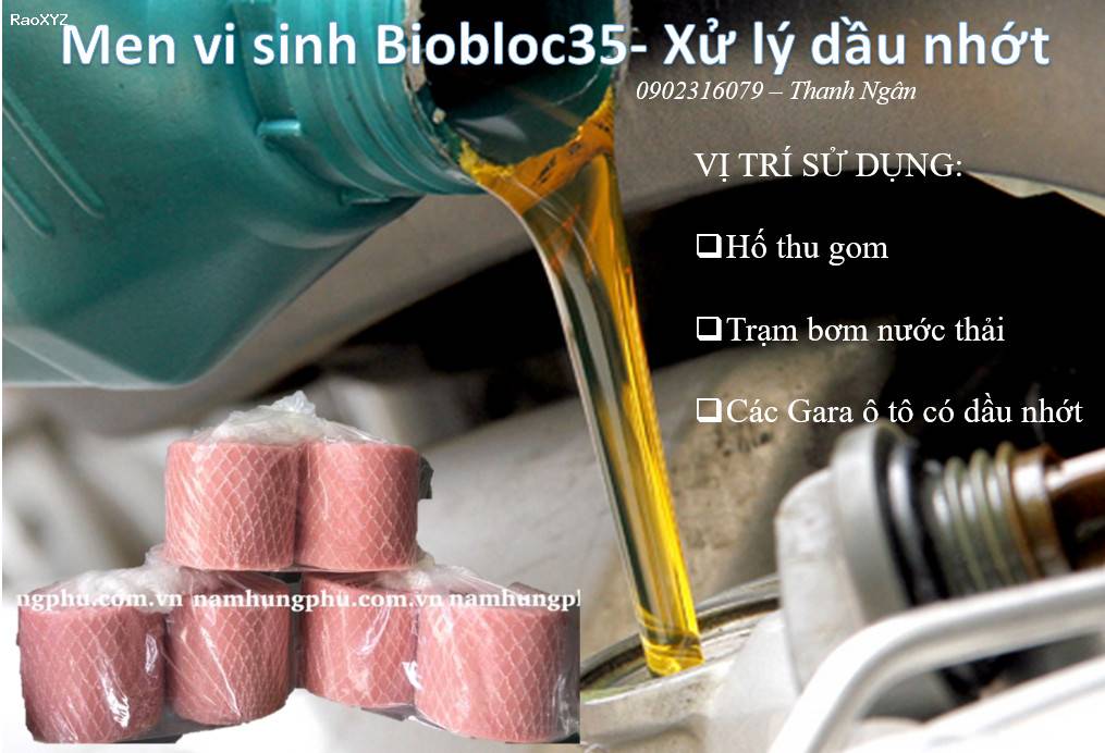 vi sinh dạng khối BIOBLOC35 xử lý nước thải dầu nhớt