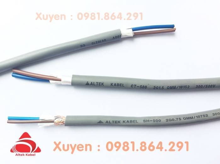 Cáp tín hiệu 2x0.5,2x0.75,2x1.0,2x1.5mm2 chính hãng Altek Kabel