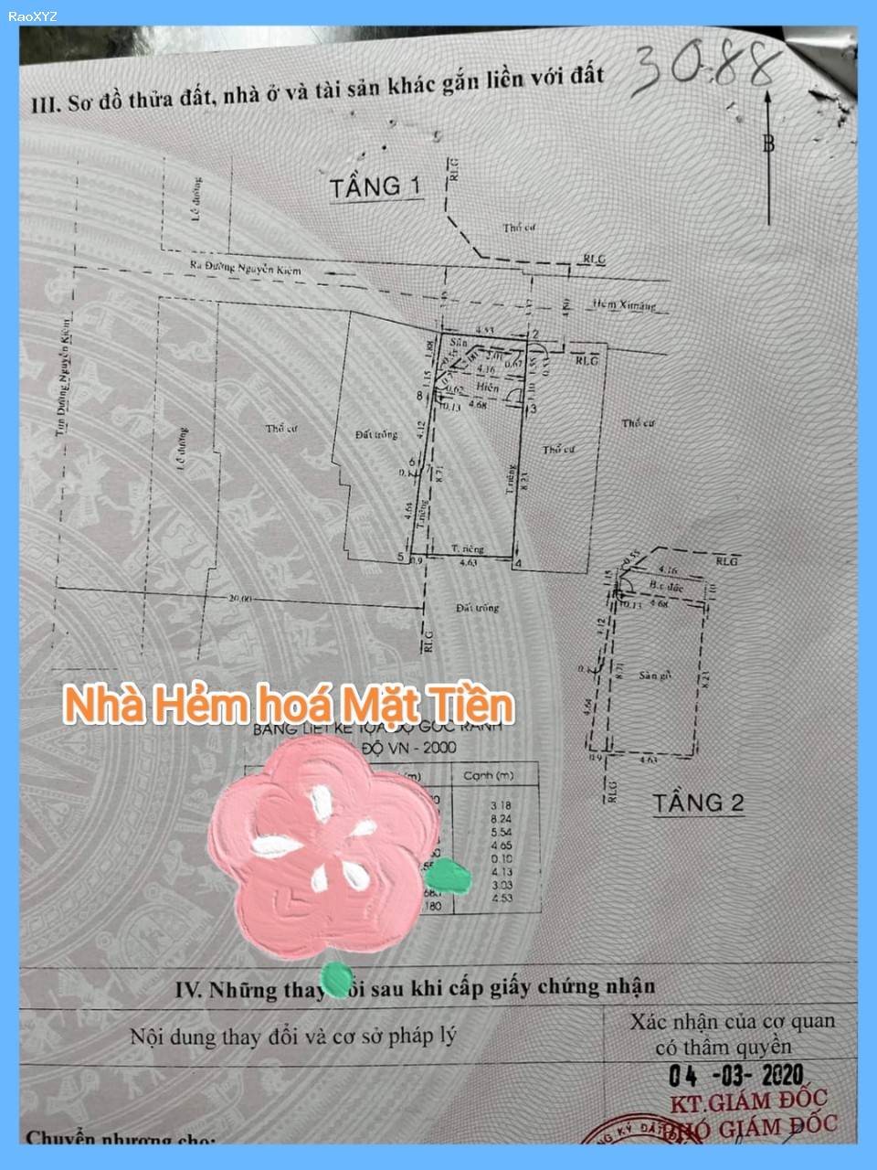 Bán Nhà Cấp 4 Nát 1/ Nguyễn Kiệm F3 59M2 hơn 6Tỷ2