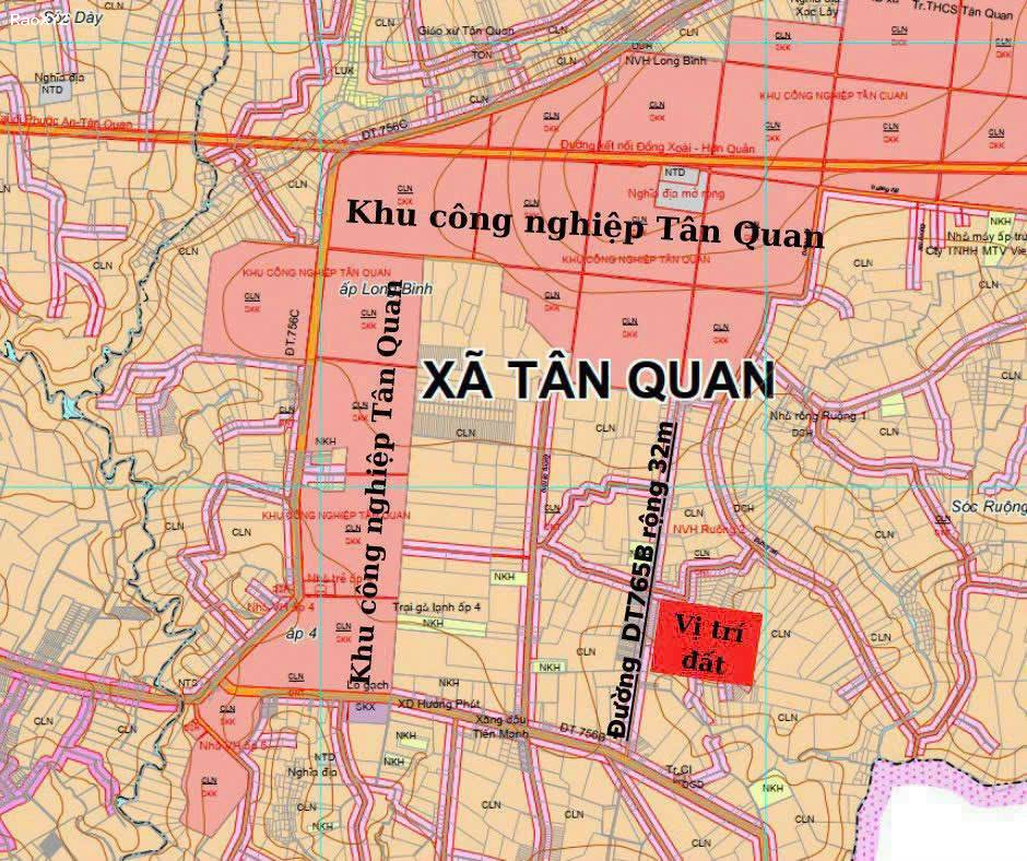 Đất mặt tiền ngay KCN Tân Quan Chơn Thành 480triệu công chứng ngay