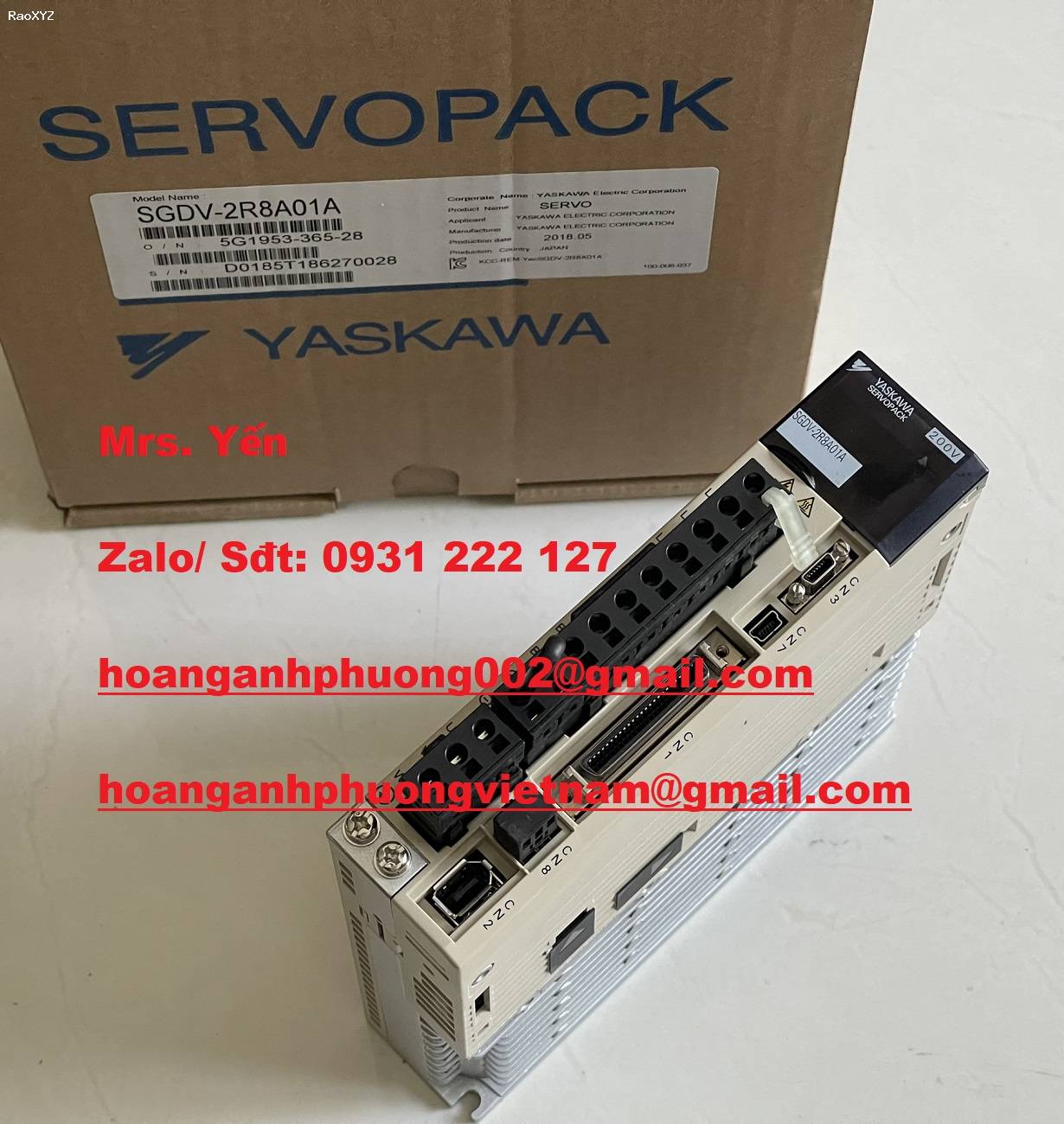 SGDV-2R8A01A Servopack Yaskawa - Hàng order 2 tuần giá siêu tốt