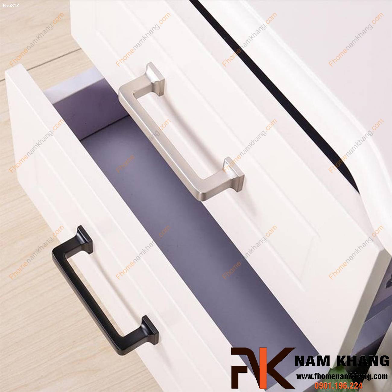 Tay nắm tủ cao cấp dạng thanh chữ nhật NK404 | F-Home NamKhang