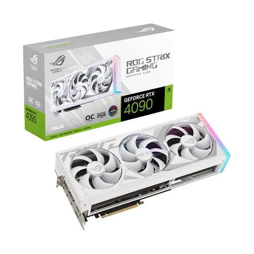 Card màn hình ASUS ROG Strix GeForce RTX 4090 24GB GDDR6X White OC Edition 24GB GDDR6X (90YV0ID2-M0NA00)