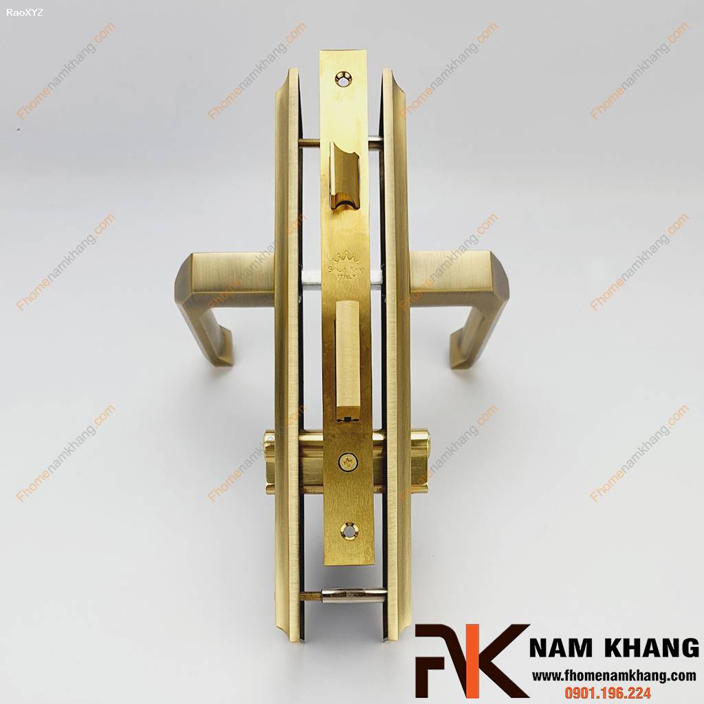 Khóa cửa tay gạt bằng đồng cao cấp NK561L-DR | F-Home NamKhang