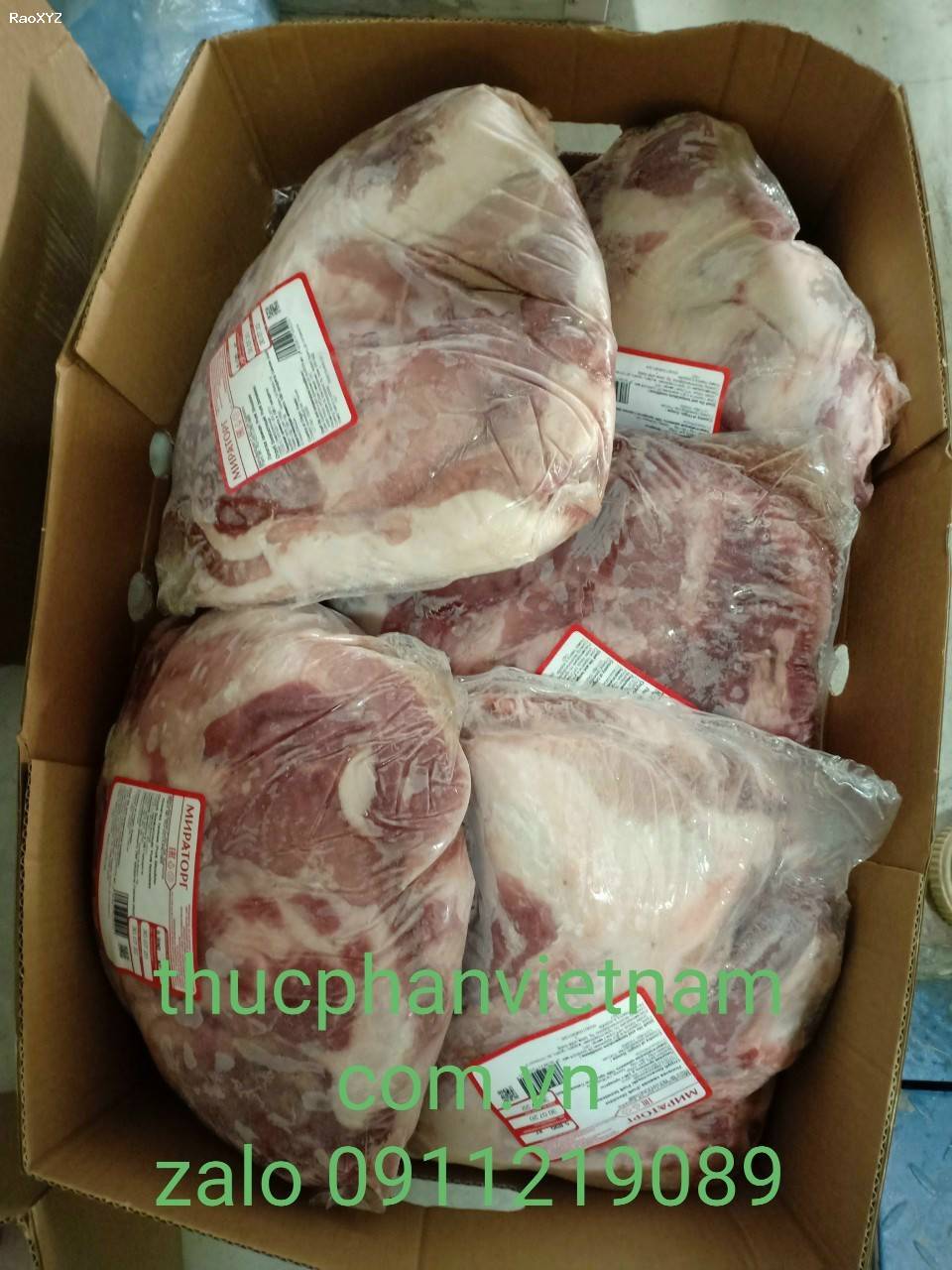 Thịt Nạc Vai Lợn I Công ty nhập khẩu thịt heo đông lạnh tại Việt Nam