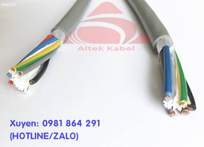 Dây cáp điện 5x1.0mm2 lõi đồng mềm Altek kabel