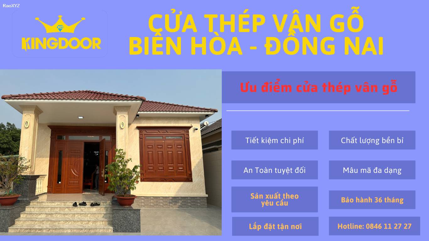 Giá cửa thép vân gỗ tại Biên Hòa - Đồng Nai